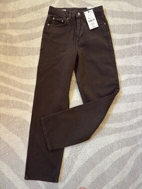 High Rise Brown Denim